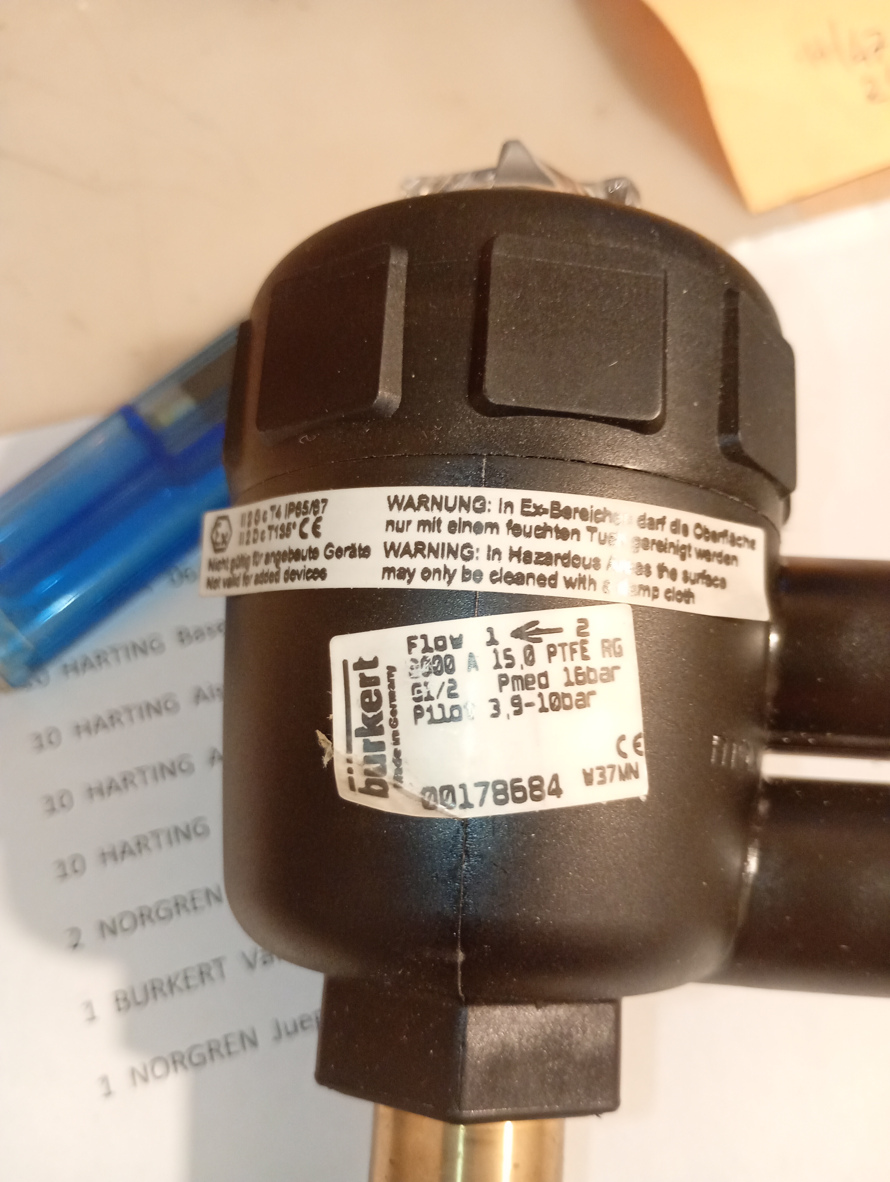 Burkert valvula 2002 3/4 (bajo pedido · entrega ~50 días) — referencia FR-00085